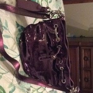 Coach metallic sequin purple purse